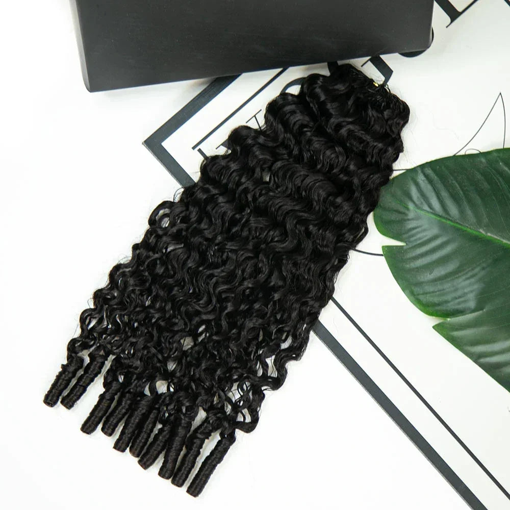 Water Curly Human Crochet Hair for Fashion Woman Fulani