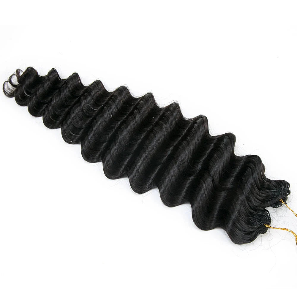 Knotless Pre Separated Crochet Hair Extensions Deep Wave