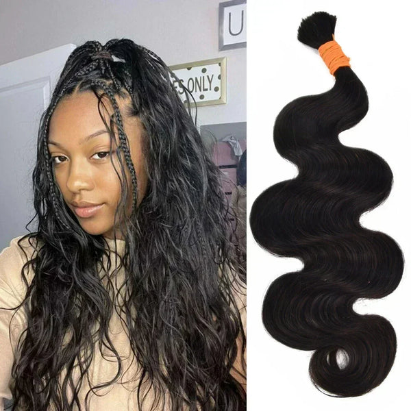 Body Wave Bulk Human Hair Braiding Hair For Boho Braids  display picture 3