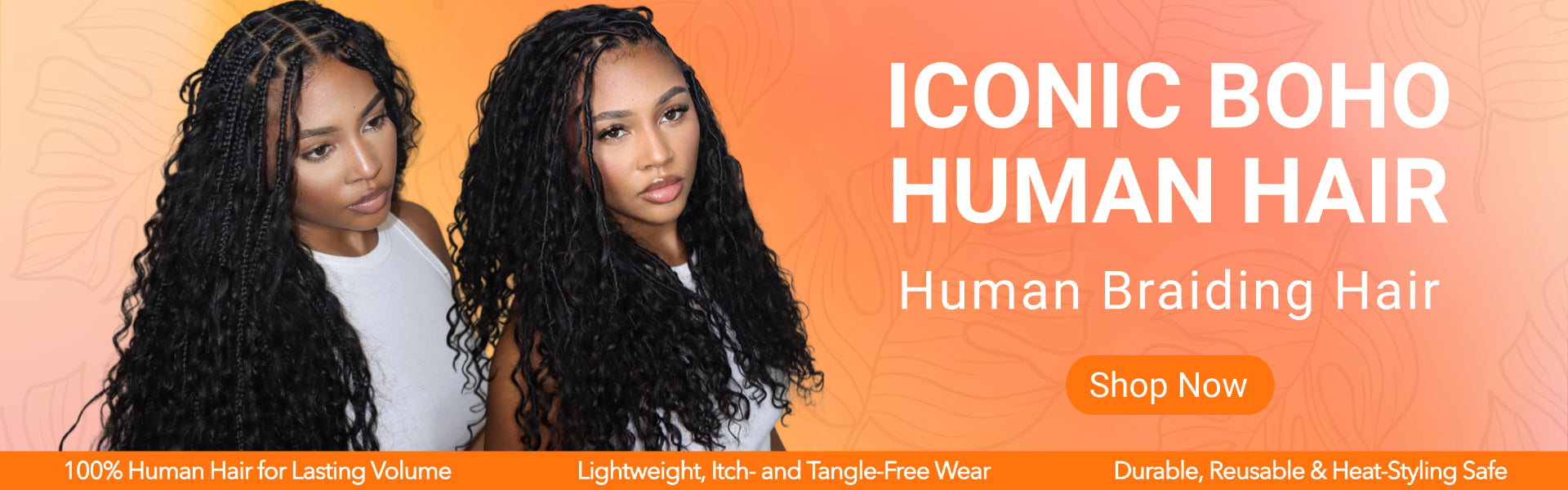 boho human braiding hair